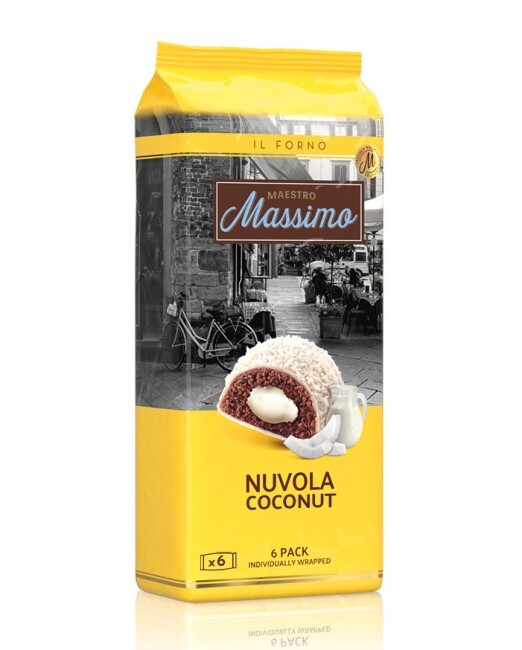Nuvola Coconut (Coconut Cake) 45 Grams 6 Pieces (1 Box) - Maestro Massimo