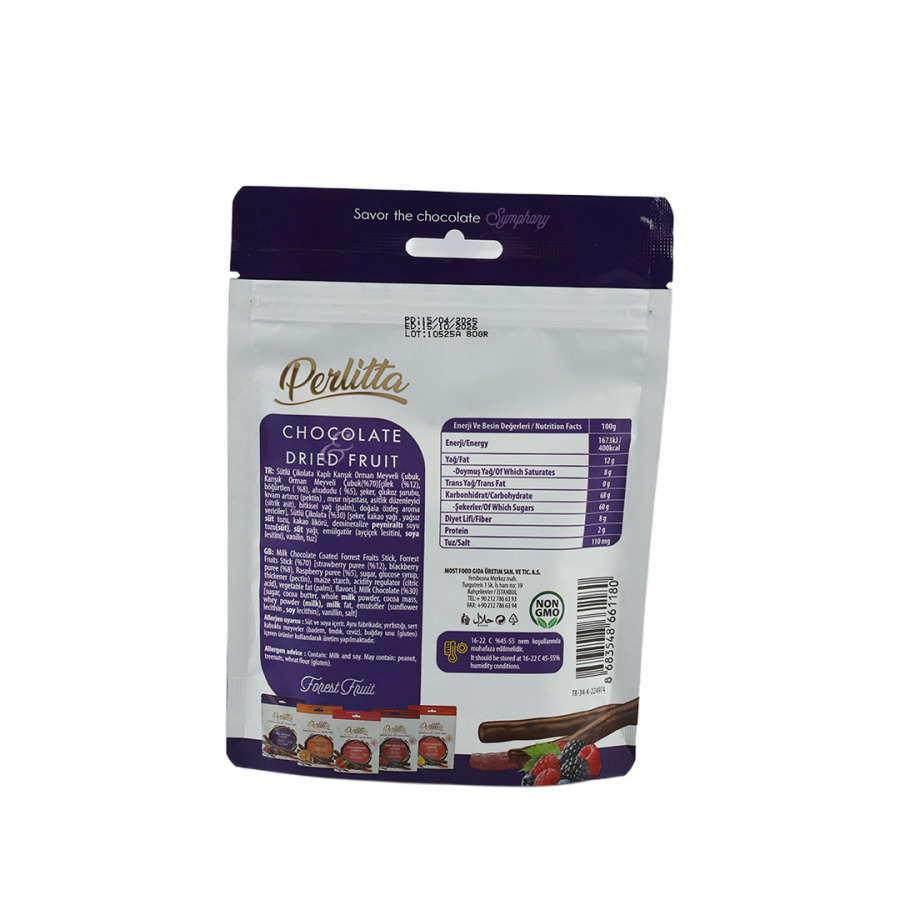Perlitta Orman Meyveli Sütlü Çikolatalı Stick 80 Gr. (1 Paket) - 2