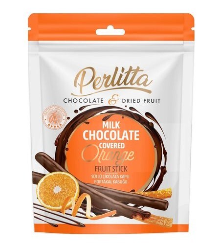 Perlitta Portakallı Sütlü Çikolatalı Stick 80 Gr. (1 Paket) - 1
