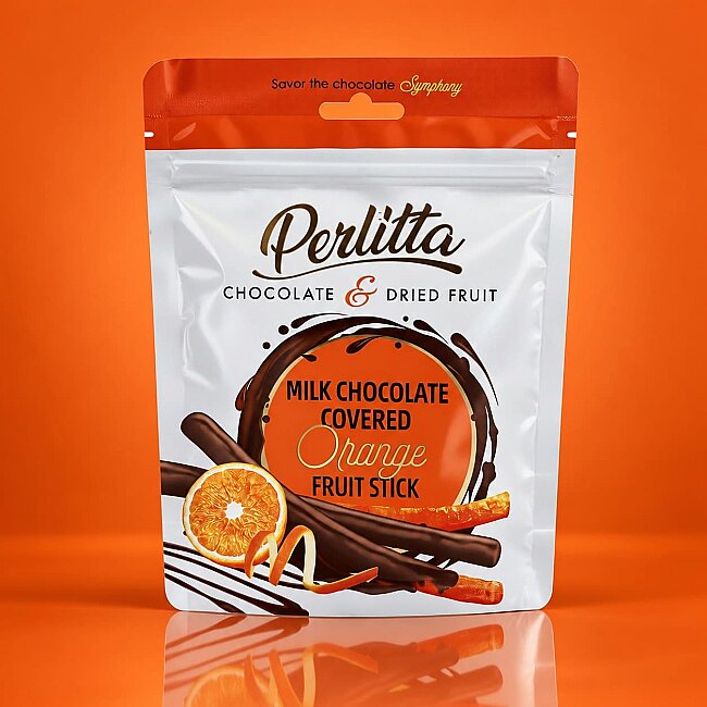 Perlitta Portakallı Sütlü Çikolatalı Stick 70 Gr. (1 Paket) 
