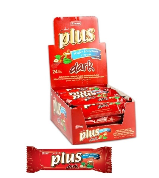 Plus Dark Gofret 20 Gr. 24lü (1 Paket) - Elvan