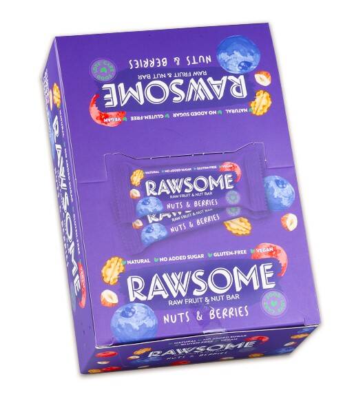 Rawsome Forest Fruits and Nuts Bar 40 Gr. 16 Pieces (1 Box) - 3