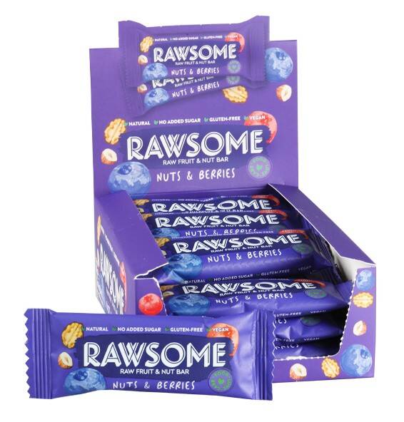 Rawsome Forest Fruits and Nuts Bar 40 Gr. 16 Pieces (1 Box) - 1
