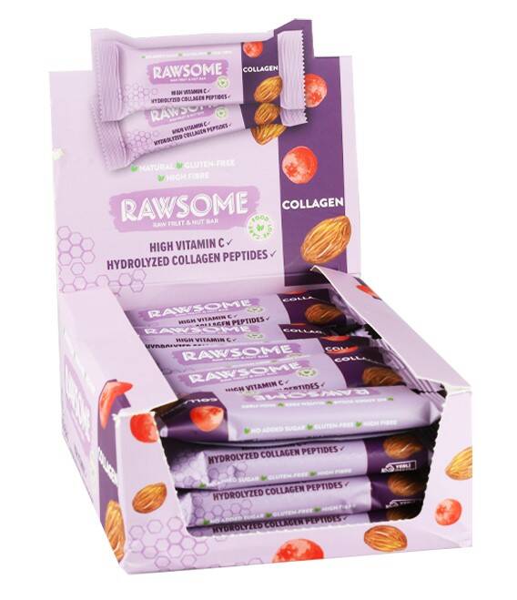 Rawsome Hydrolyzed Collagen Nuts and Fruit Bar 30 Gr. 20 Pieces (1 Box) - 3