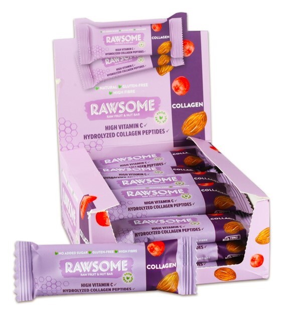 Rawsome Hydrolyzed Collagen Nuts and Fruit Bar 30 Gr. 20 Pieces (1 Box) - Rawsome