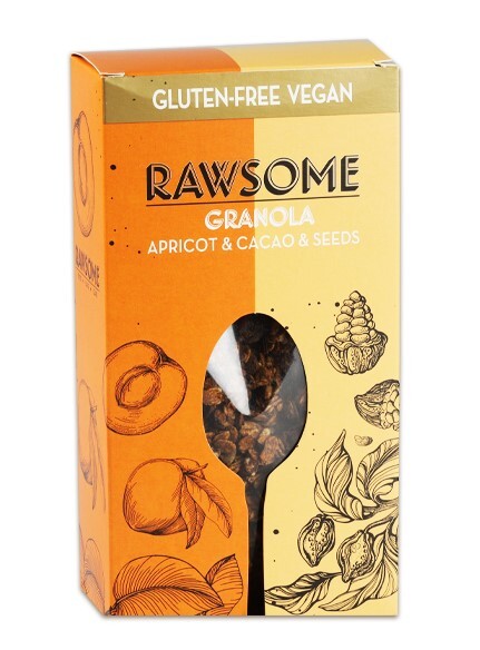 Rawsome Kayısı ve Kakaolu Glütensiz Granola 250 Gr. (1 Paket) - Rawsome
