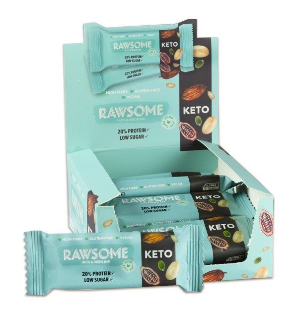 Rawsome Ketogenic Cocoa Protein Bar 40 Gr. 12 Pieces (1 Box) - Rawsome