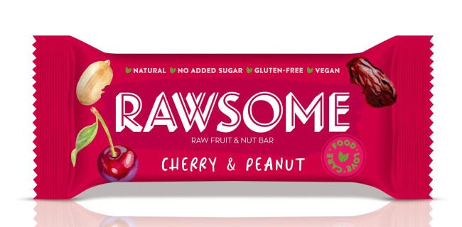 Rawsome Nuts and Fruit Bar with Sour Cherry and Peanut 40 Gr. (1 Piece) - Rawsome