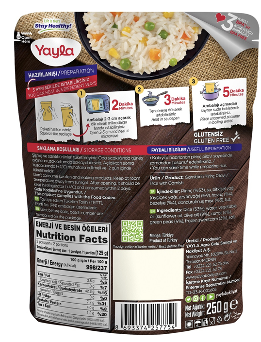 Rice Pilaf with Yayla Garnish 250 Gr. (1 package) - 2