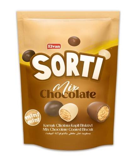 Sorti Chocolate Coated Biscuit Dragee 150 Gr. (1 package) - 2
