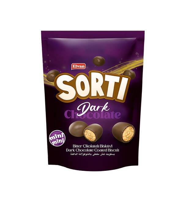 Sorti Dark Chocolate Coated Biscuit Dragee 150 Gr. (1 package) - 2