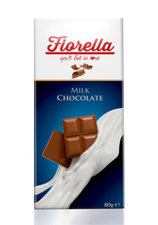 Fiorella - Fiorella Sütlü Çikolata Tablet 80 Gr. 10'lu (1 Kutu)