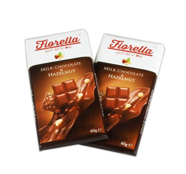 Fiorella Fındıklı Tablet Çikolata 80 Gr. 10′lu (1 Kutu) - 3