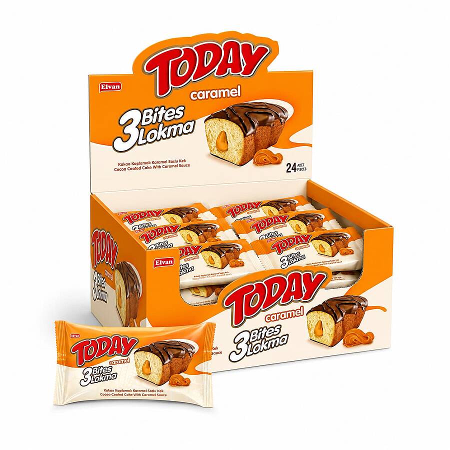 Today 3 Bites Karamelli 40 Gr. 24 Adet (1 Kutu) - 1