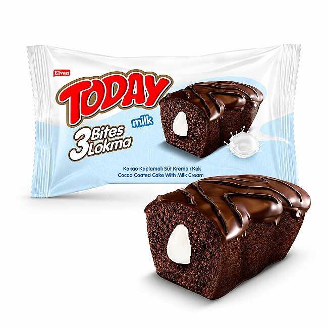 Today 3 Bites Milk Cake 45 Gr. 24 Pieces (1 Box) - 3