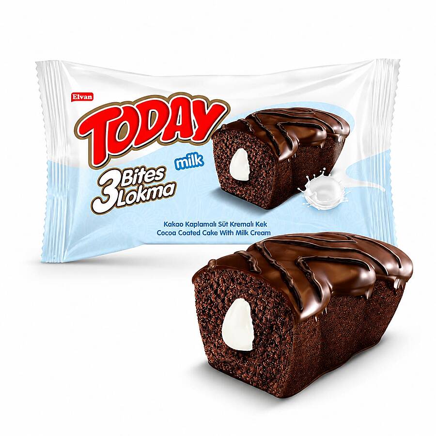 Today 3 Bites Milk Cake 45 Gr. 24 Pieces (1 Box) - 3