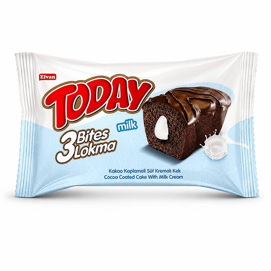 Today 3 Bites Milk Cake 45 Gr. 24 Pieces (1 Box) - 2