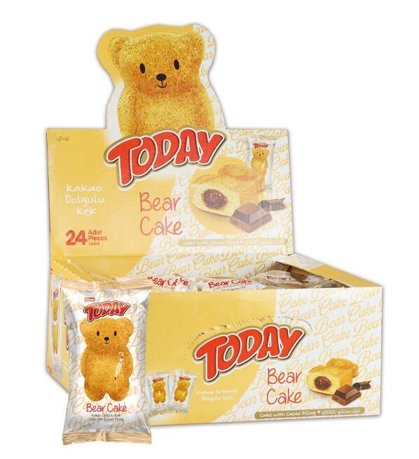 Today Bear Cake Chocolate 40 Gr. 24 Pieces (1 Box) - 1