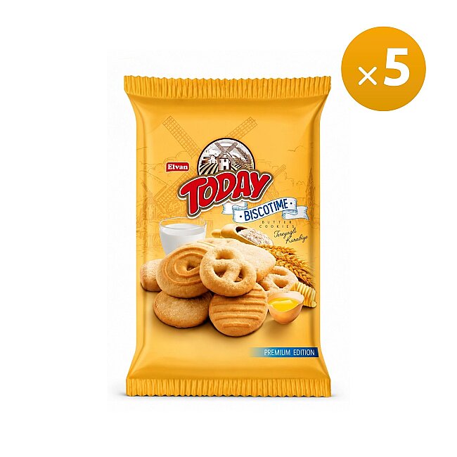 Biscotime Tereyağlı Kurabiye 250 Gr. (5 Paket) - Today