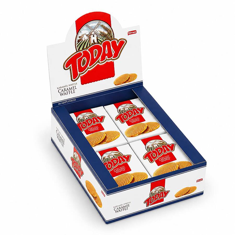 Today Caramel Waffle 22 Gr. 24 Adet (1 Kutu) - 3