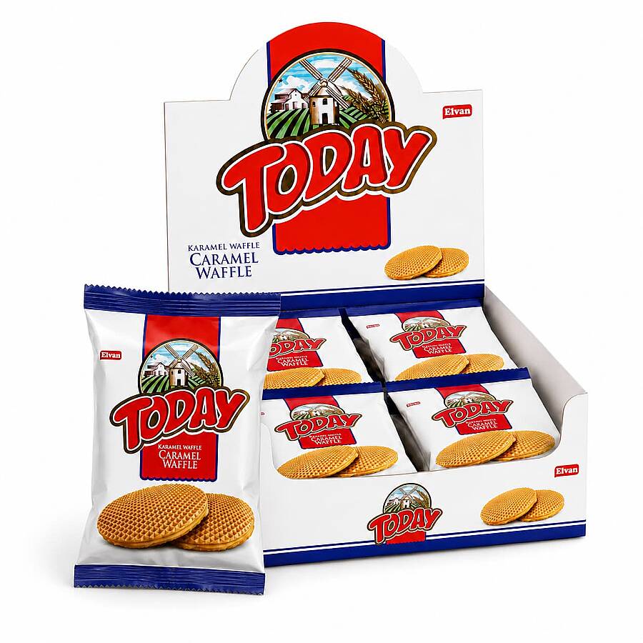 Today Caramel Waffle 22 Gram 24 Pieces (1 Box) - 1