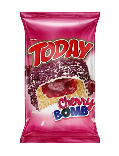 Today Cherry Bomb Cherry Cake 50 Gr. 24 Pieces (1 Box) - 2