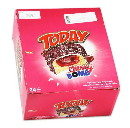 Today Cherry Bomb Cherry Cake 50 Gr. 24 Pieces (1 Box) - 4