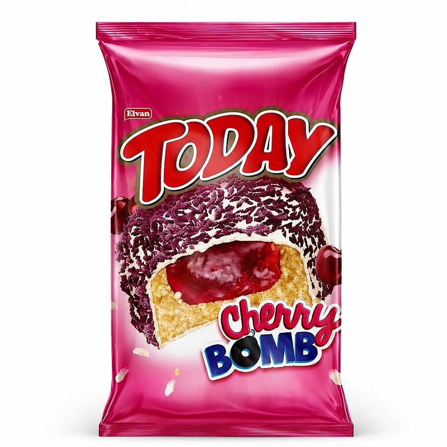 Today Cherry Bomb Vişneli Kek 40 Gr. 24 Adet (1 Kutu) - 2