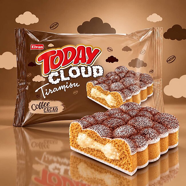 Today Cloud Cake Tiramisu 40 Gr. 24 Pieces (1 Box) - 3