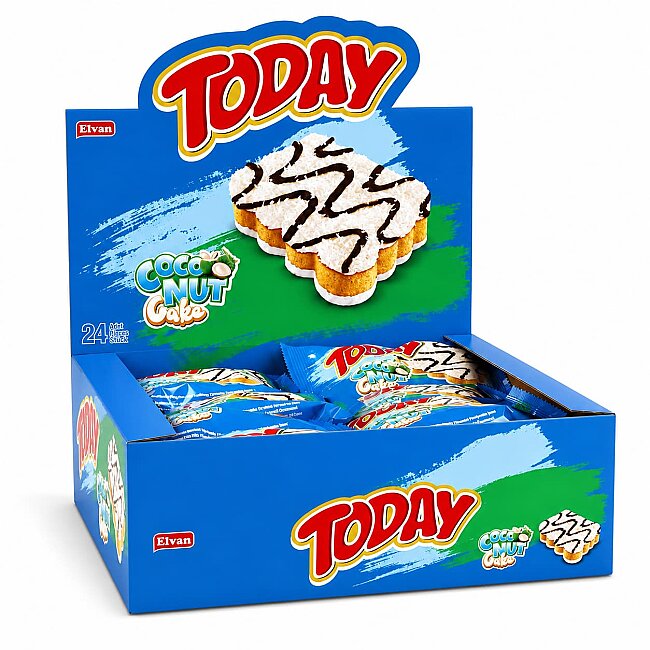 Today Coconut Cake with Coconut 40 Gr. 24 Pieces (1 Box) - 1