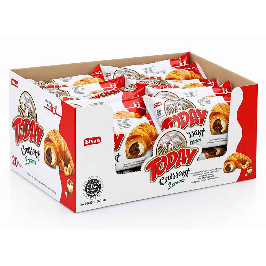 Today Croissant Chocolate Vanilla 40 Gr. 20 Pieces (1 Box) - 3