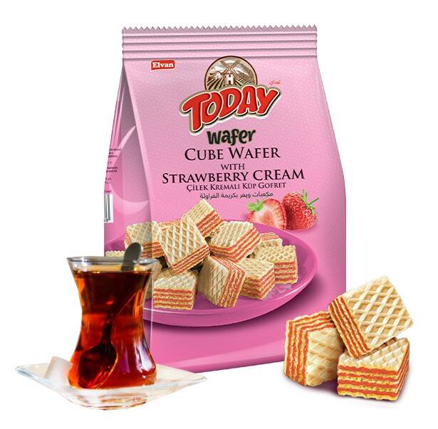 Today Cube Wafer Strawberry 200Gr. (1 package) - 3