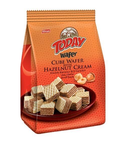 Today Cube Wafer with Hazelnut 200Gr. (1 package) - 2