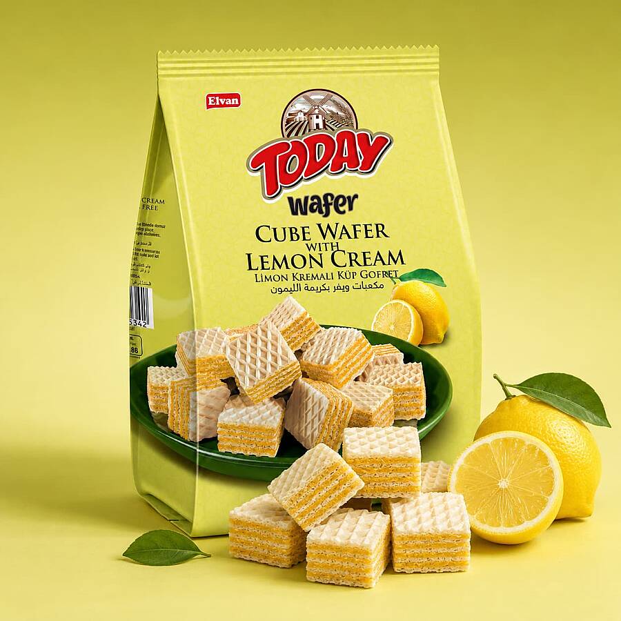 Today Cube Wafer With Lemon 200Gr. (1 package) - 2