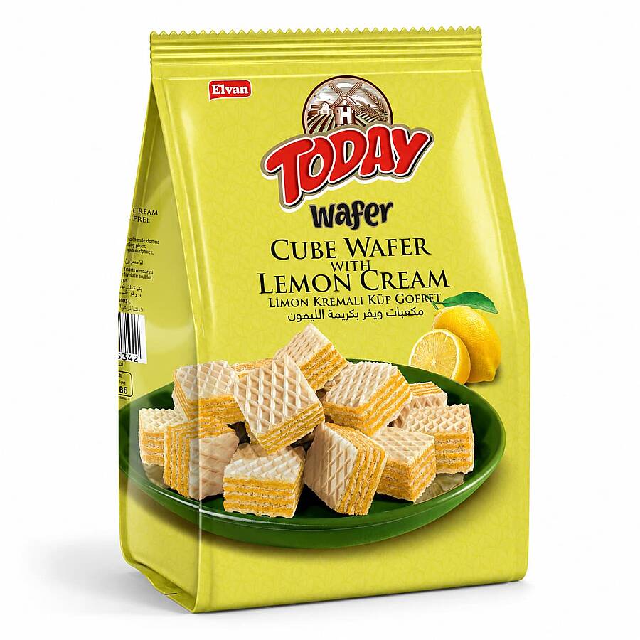 Today Cube Wafer With Lemon 200Gr. (1 package) - 1