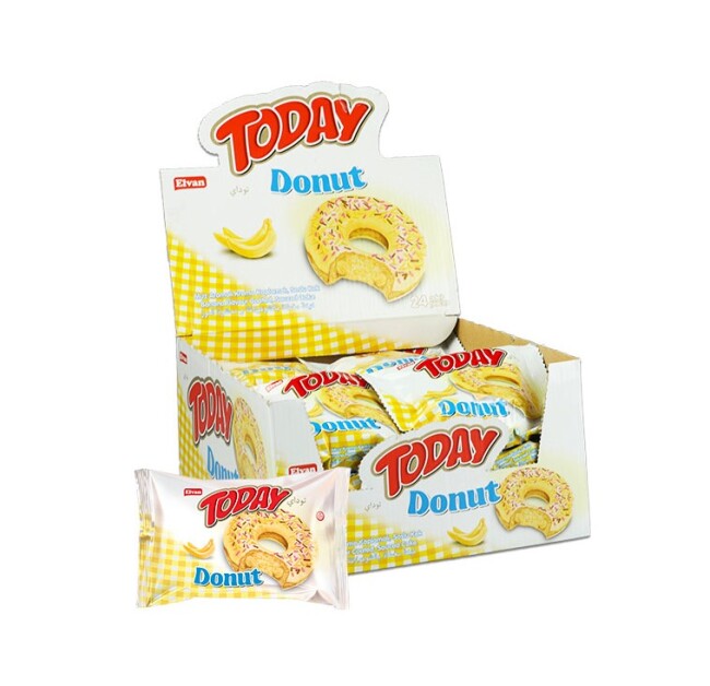 Today Donut Banana 35 Gr 24 pcs (1 Box) - Elvan