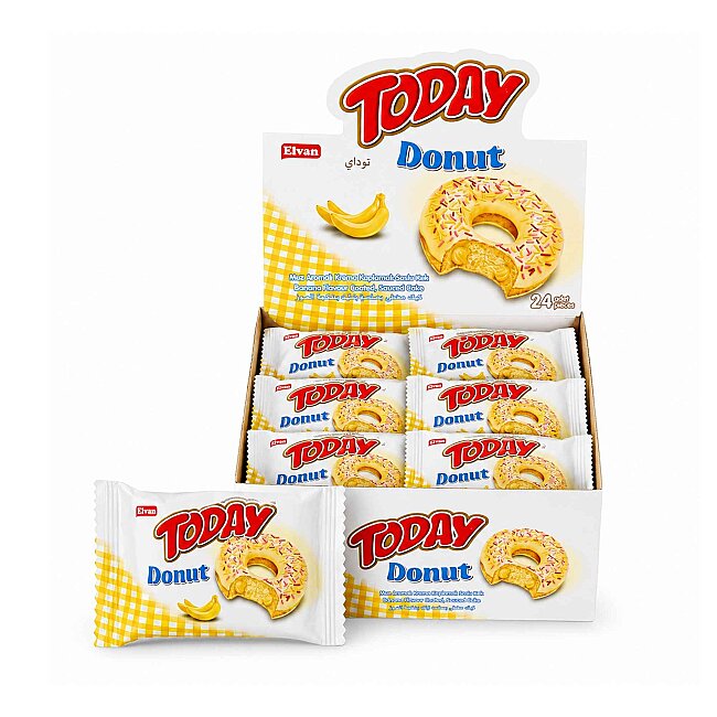 Today Donut Banana 35 Gr 24 pcs (1 Box) - Today