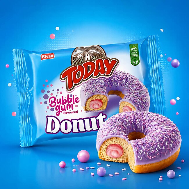 Today Donut Bubblegum (Sakız Aromalı) Kek 35 Gr. (1 Adet) - 2