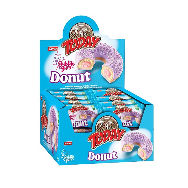 Today Donut Bubblegum (Sakız Aromalı) Kek 35 Gr. 24 Adet (1 Kutu) - 3