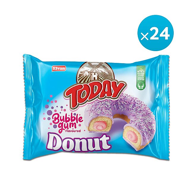Today Donut Bubblegum (Sakız Aromalı) Kek 35 Gr. 24 Adet (1 Kutu) - 2