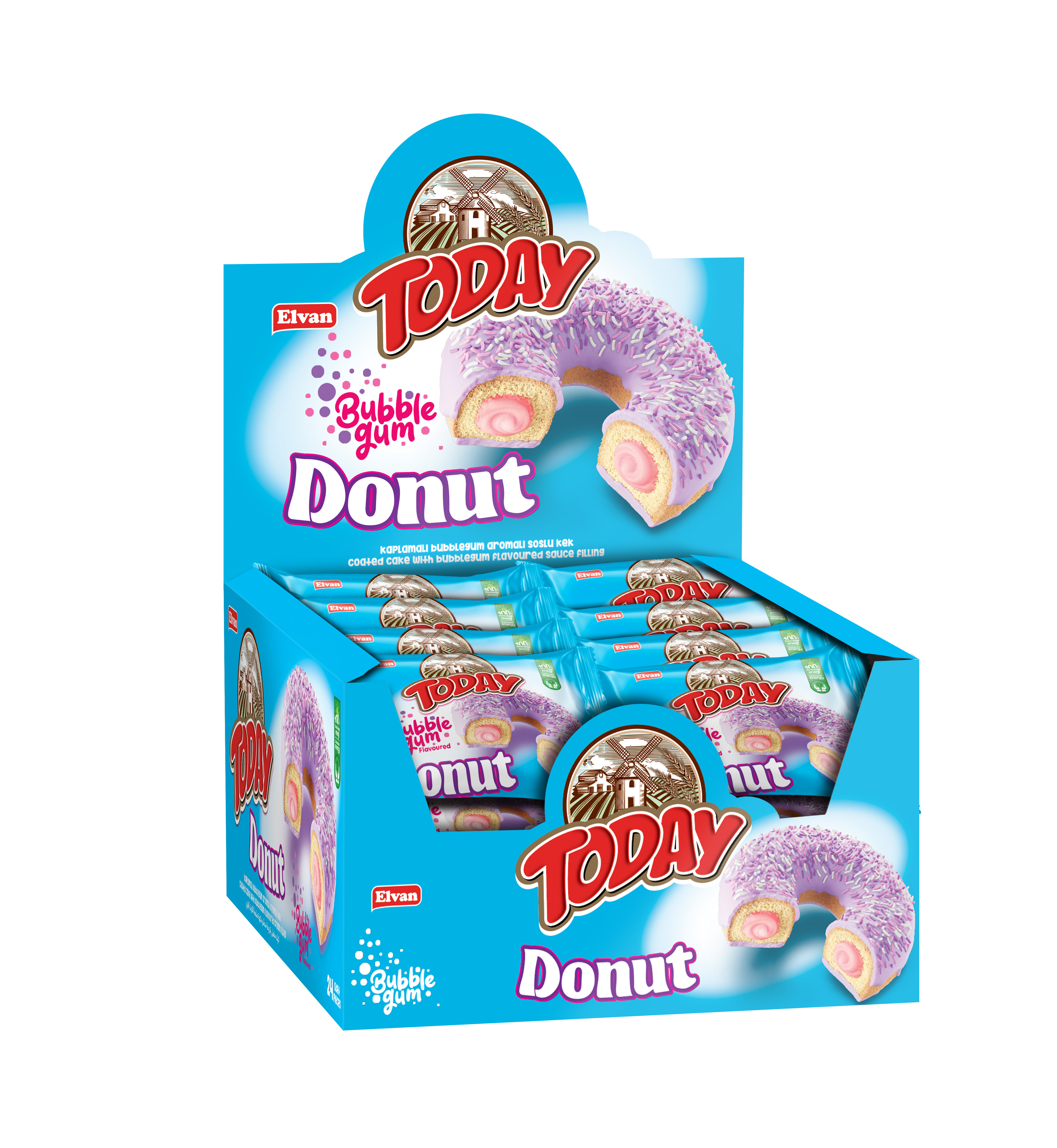Today Donut Bubblegum (Sakız Aromalı) Kek 35GRX24X6 (1 Koli)