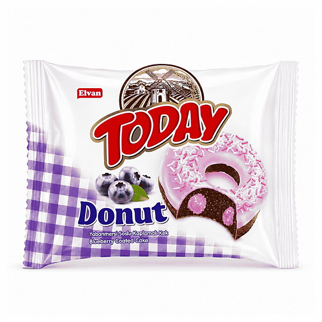Today Donut Cake Blueberry 35 Gr. 1 Piece - 1