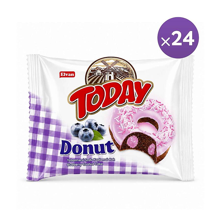 Today Donut Cake Blueberry 40Gr. 24 pcs (1 Box) - 2