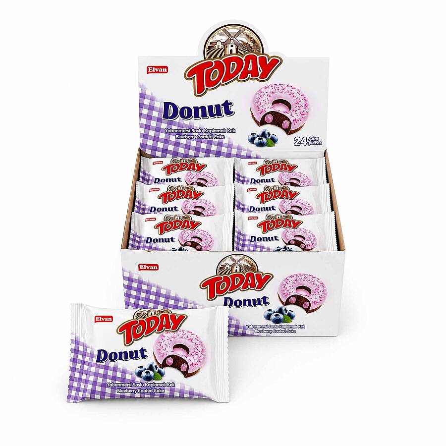 Today Donut Cake Blueberry 40Gr. 24 pcs (1 Box) - 1