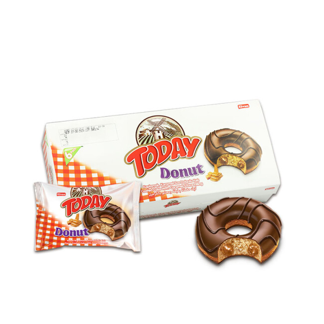 Today Donut Caramel Cake Multipack Box 35 Gr. 6 Pieces (1 Pack) - Elvan