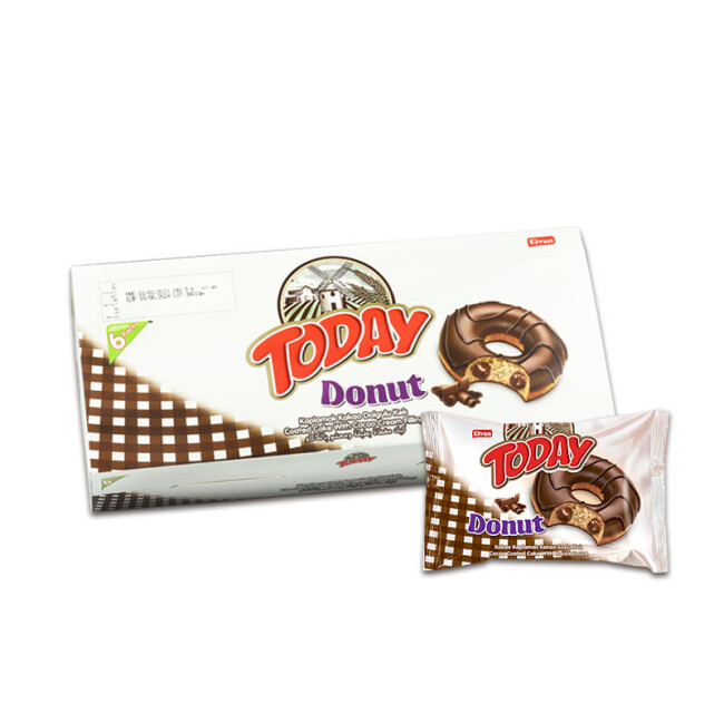 Today Donut Cocoa Cake Multipack Box 35 Gr. 6 Pieces (1 Pack) - Elvan