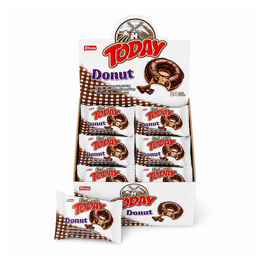 Today Donut Kek Kakaolu 35 Gr. 24 Adet (1 Kutu) - 1