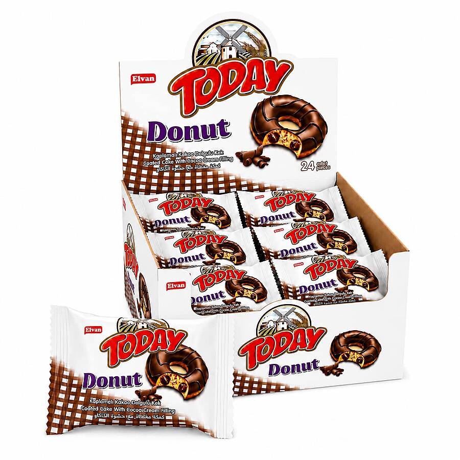 Today Donut Kek Kakaolu 35 Gr. 24 Adet (1 Kutu) - 1