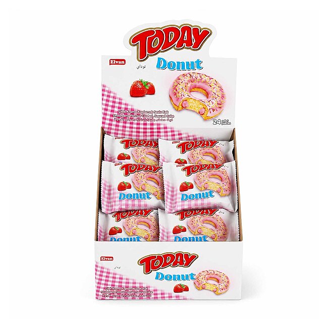 Today Donut Kek Çilekli 35 Gr. 24 Adet (1 Kutu) - 3