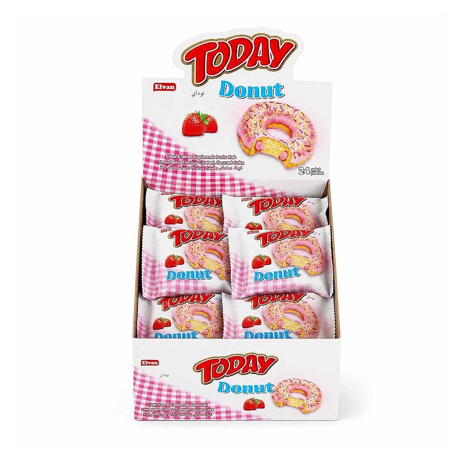 Today Donut Kek Çilekli 35 Gr. 24 Adet (1 Kutu) - 3